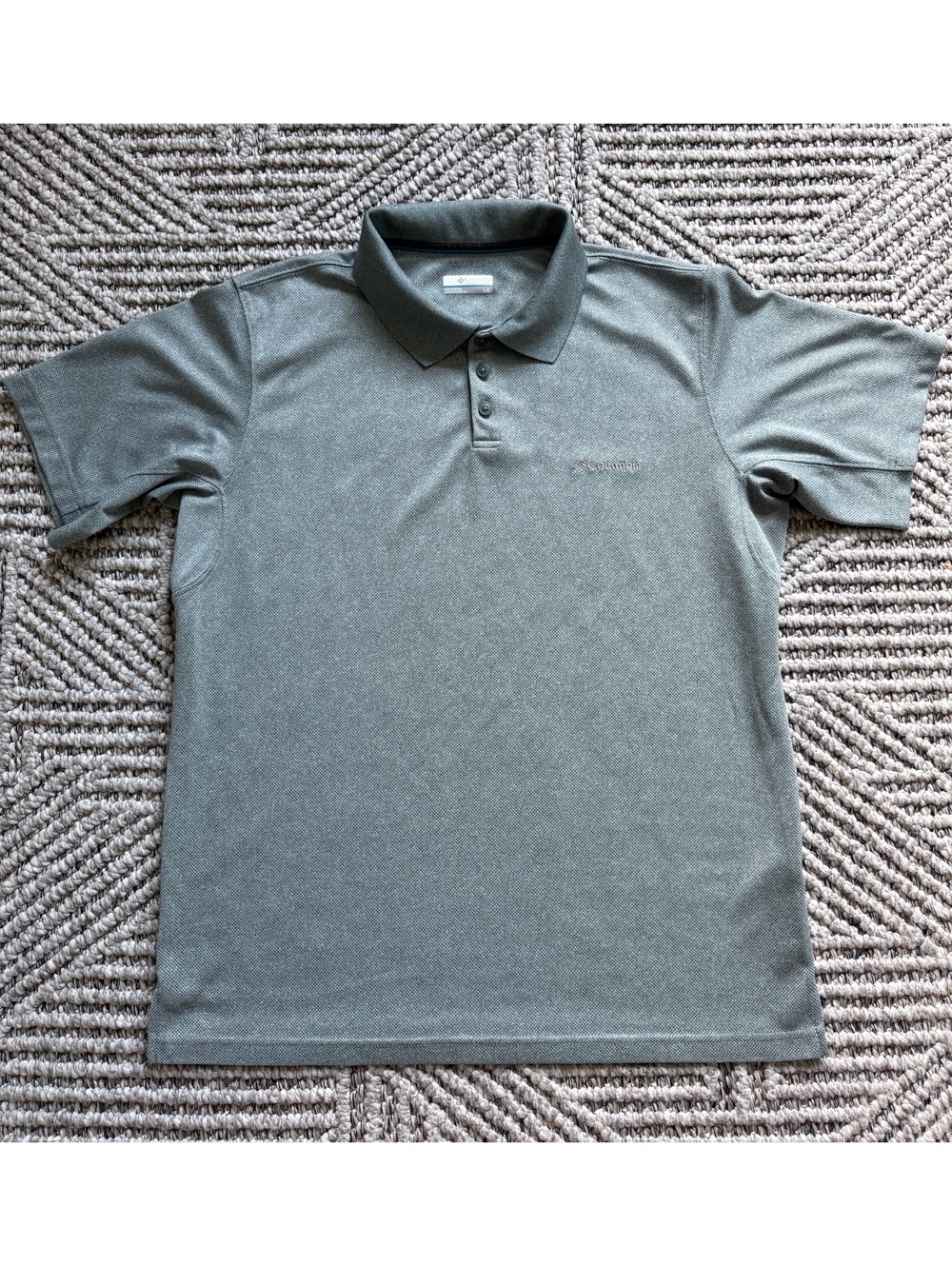 Columbia Omni- Shade Sun Protection Mens Polo Shirt Gray Size
